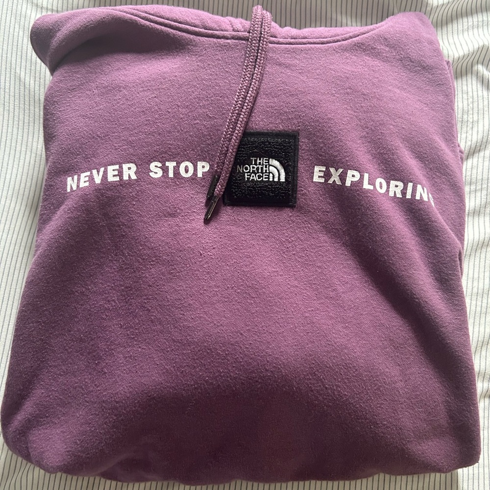 Purple north face hoodie